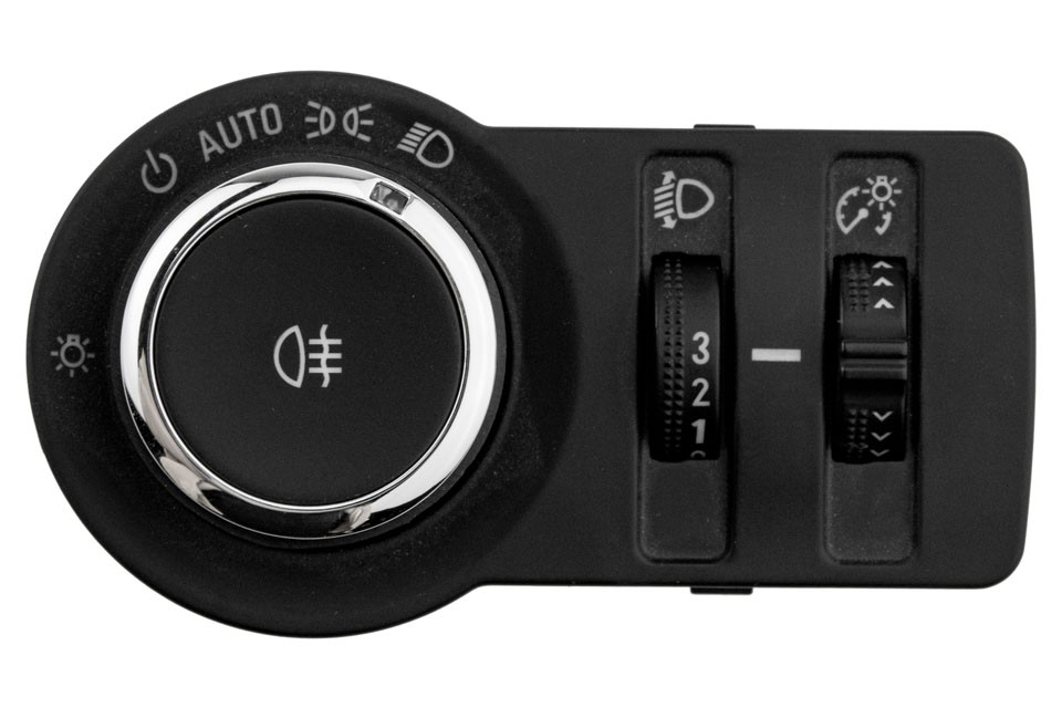 LIGHT SWITCH compatible OPEL INSIGNIA A 2008-,ASTRA J 2009-/VERSIONS WITHOUT FRONT FOG LIGHTS, WITH MANUAL HEADLIGHT ADJUSTMENT/ - EWS-PL-028