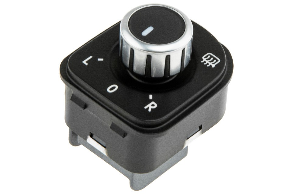MIRROR ADJUSTMENT SWITCH compatible SEAT ALHAMBRA 2010-, VW CC 2011-, EOS 2008-, GOLF PLUS 2009-, GOLF VI 2008-, PASSAT B7 2010-, SHARAN 2010-, TIGUAN 2007-/ chrome/- EWS-VW-134