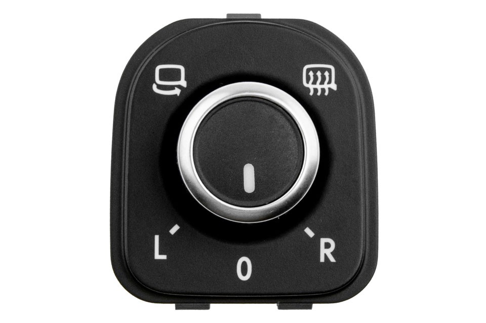 MIRROR ADJUSTMENT SWITCH compatible SEAT ALHAMBRA 2010-, VW CC 2011-, EOS 2008-, GOLF PLUS 2009-, GOLF VI 2008-, PASSAT B7 2010-, SHARAN 2010-, TIGUAN 2007-/ chrome/- EWS-VW-134