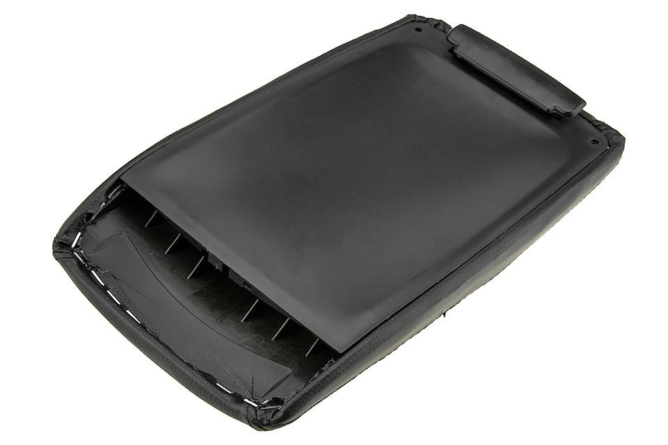 ARMREST FLAP WITH BUTTON compatible AUDI A6 C6 2004-2011/KOLOR:BLACK,MATERIAŁ:EKOSKÓRA/ -EZC-AU-098