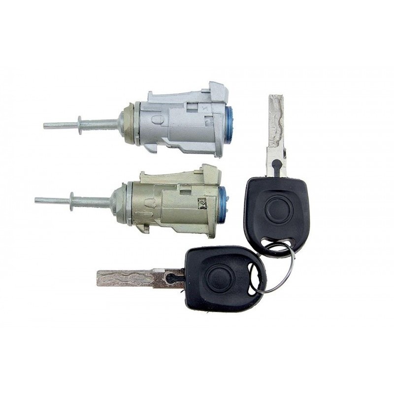 Lock cylinder set EZC-VW-092 Compatible VW GOLF IV 1997-, BORA 1998-, POLO 2001-, SKODA FABIA 1999-/TWO KEYS IN SET / 604837167