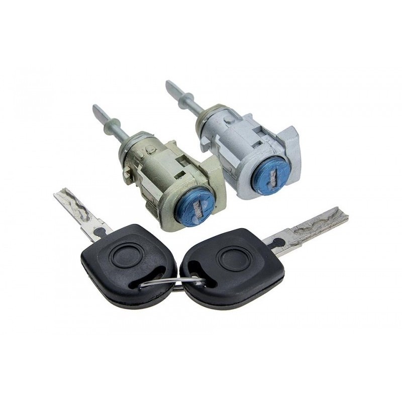 Lock cylinder set EZC-VW-092 Compatible VW GOLF IV 1997-, BORA 1998-, POLO 2001-, SKODA FABIA 1999-/TWO KEYS IN SET / 604837167