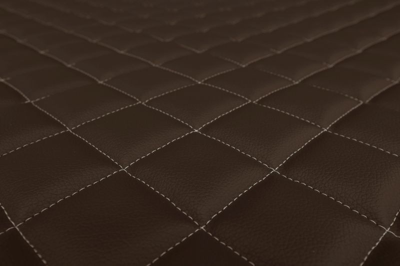 Dashboard mat (proximity sensor hole) brown, EKO quilted leather, ECO-LEATHER Q fits: VOLVO FH II, FH16 II 03.14- F-CORE FD09 - Brown