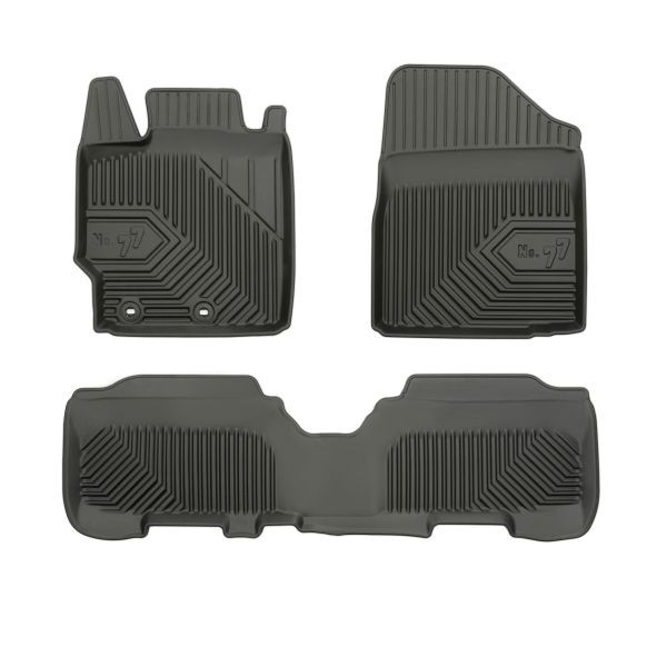 Rubber floor mats-FRG77408401-compatible Toyota Yaris 08.05-12.14
