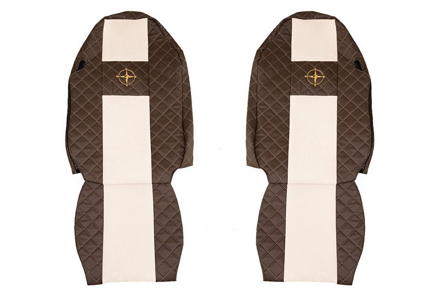 SEAT COVER compatible  MERCEDES ACTROS MP III.BROWN/ CHAMPAGNE FX 12