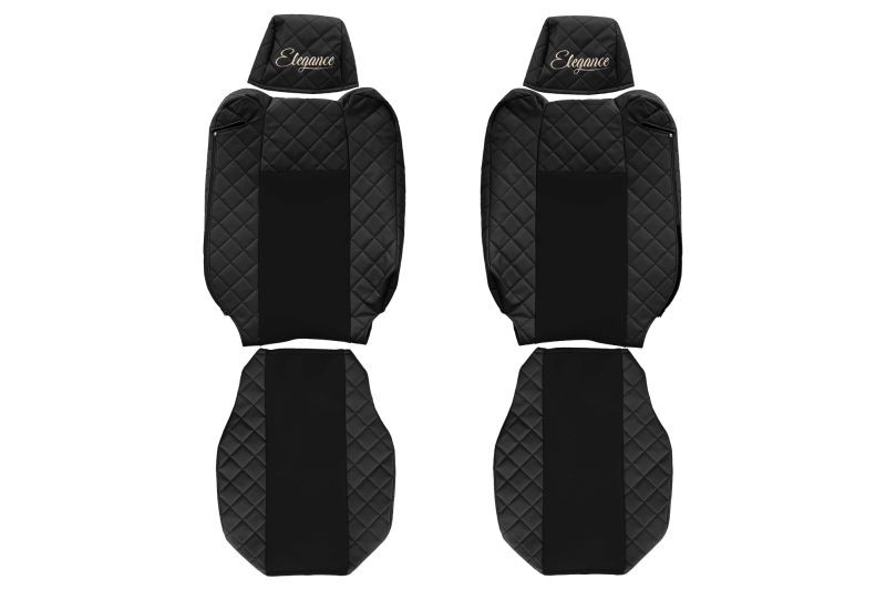  Seat covers - Elegance, compatible RENAULT T - ADJUSTABLE HEADRESTS-BLACK   FX 19