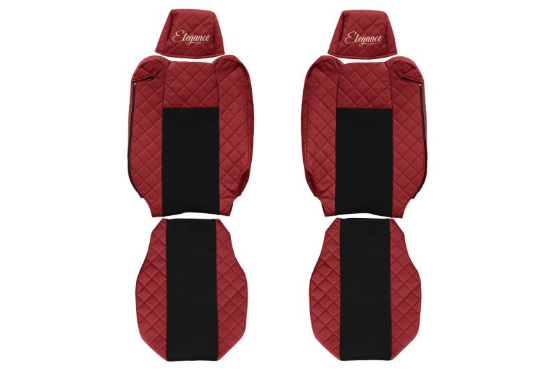  Seat covers - Elegance, compatible RENAULT T - ADJUSTABLE HEADRESTS-RED    FX 19