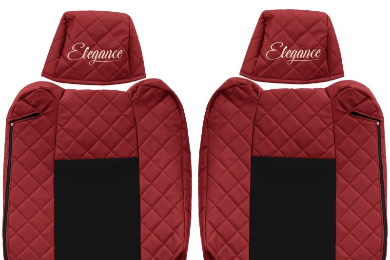  Seat covers - Elegance, compatible RENAULT T - ADJUSTABLE HEADRESTS-RED    FX 19
