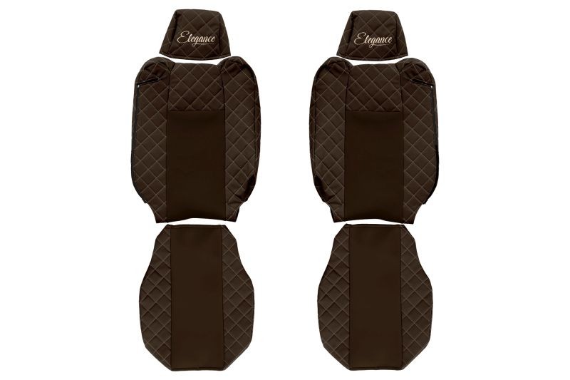  Seat covers - Elegance, compatible RENAULT T - ADJUSTABLE HEADRESTS-BROWN  FX 19
