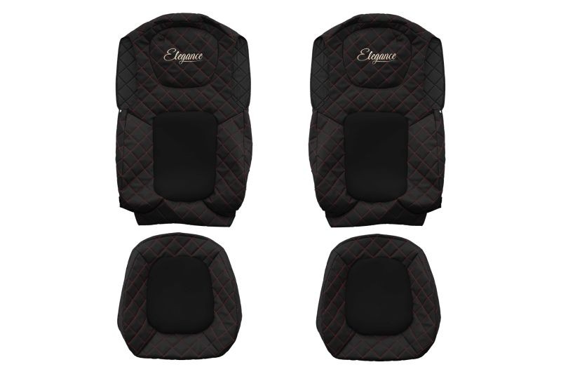 SEAT COVER  compatible  FORD F-MAX FROM 2018 BLACK/RED    FX 24