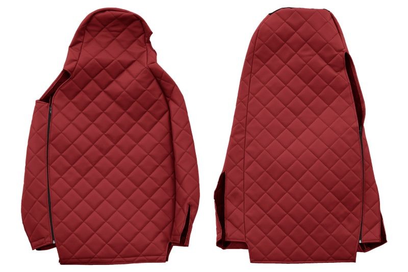 Seat cover set  compatible SCANIA P,G,R 01.15- seat covers; with microphone; integrates the passenger's headrest; integrated driver's headrest) F-CORE FX16 RED