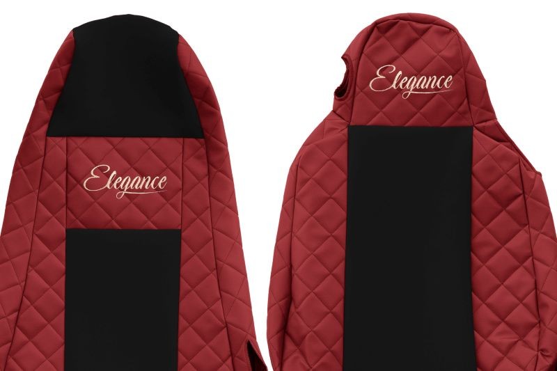 Seat cover set  compatible SCANIA P,G,R 01.15- seat covers; with microphone; integrates the passenger's headrest; integrated driver's headrest) F-CORE FX16 RED