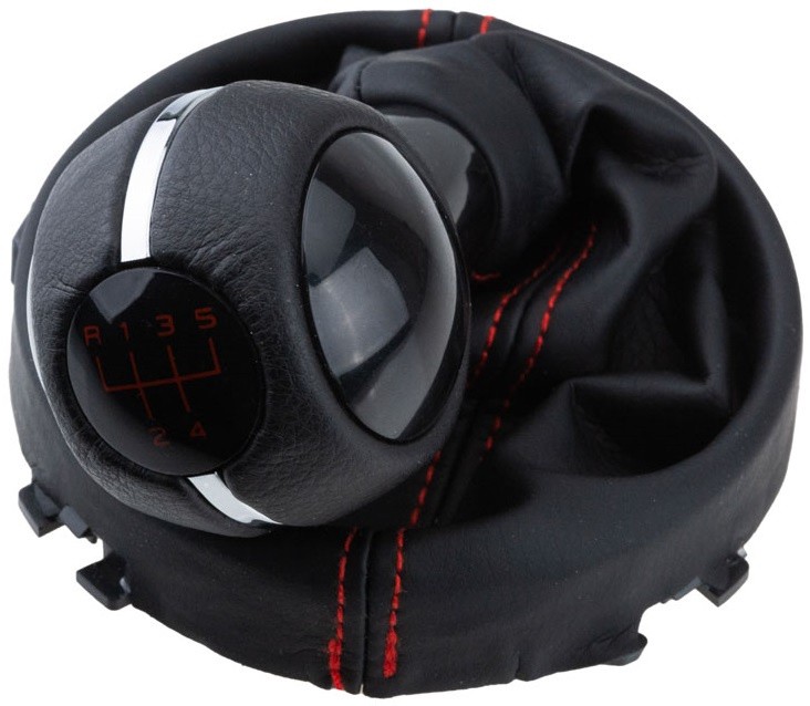 GEAR SHIFT PLATE AND HANDLE compatible MINI F54/F55/F56/F57/F60 - with red thread - GZB-BM-018