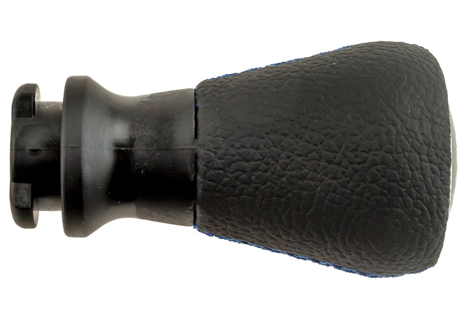 GEAR SHIFT HANDLE compatible PEUGEOT 206/207/307/308/308 II/407/5008/5008 II/PARTNER/CITROEN BERLINGO/C2/C3/C3 II/C3 III/C4/C4 II/C5/C5 II/C5 III /C8/C4 PICASSO/C4 PICASSO II/5 BIEGÓW/-CZARNA SKÓRA + NIEBIESKA NITKA - GZB-PE-012