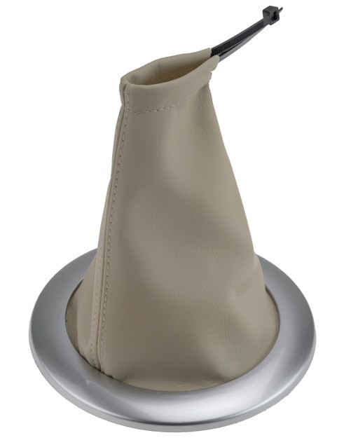 Gear Shift Knob Compatible Renault Megane 2 2002-2010 Beige + Silver / GZB-RE-011