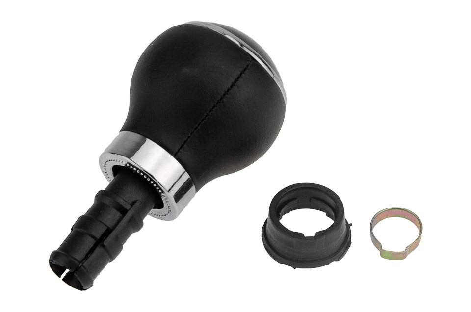 GEAR SHIFT HANDLE compatible VW GOLF V 2003-,GOLF VI 2008-,GOLF PLUS 2005-,JETTA 2006-/6 SPEED/BLACK CAP/LEATHER - GZB-VW-028