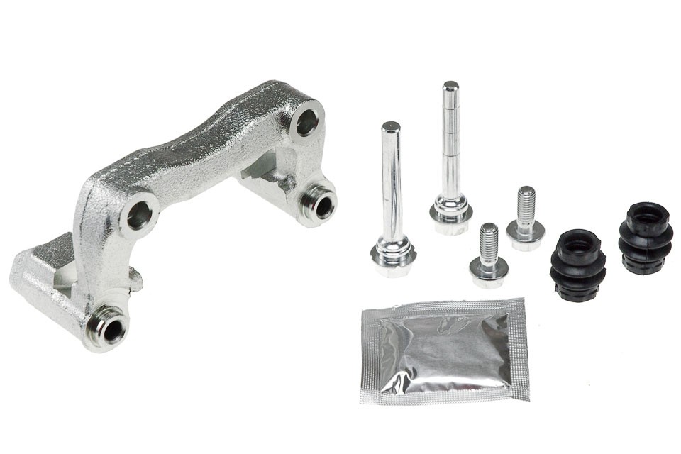 BRAKE CALIPER SUPPORT compatible VW GOLF IV/V 97-09, BORA 98-05, POLO 01-12, SKODA FABIA 99-14, OCTAVIA 96-10, ROOMSTER 06-15, SEAT CORDOBA 93-99, IBIZA 02-, AUDI A3 96, CITROEN C2, C3, C4, PEUGEOT 207,208,307,308 - HZT-VW-048A