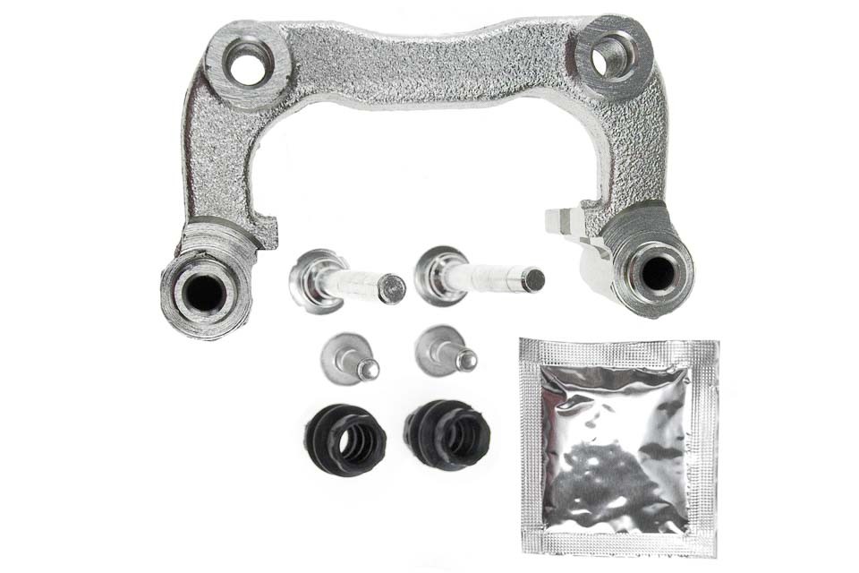 BRAKE CALIPER SUPPORT compatible VW GOLF IV/V 97-09, BORA 98-05, POLO 01-12, SKODA FABIA 99-14, OCTAVIA 96-10, ROOMSTER 06-15, SEAT CORDOBA 93-99, IBIZA 02-, AUDI A3 96, CITROEN C2, C3, C4, PEUGEOT 207,208,307,308 - HZT-VW-048A