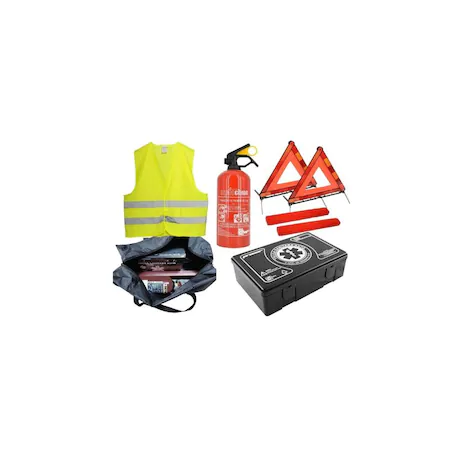 Complete energy set - medical kit, 2x triangles, fire extinguisher, vest, bag