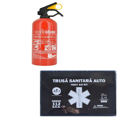 Basic car kit - car fire extinguisher + sanitary kit