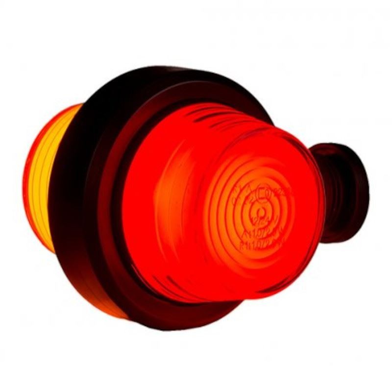 107mm armrest lamp, NEON LED, yellow-red LD 2627 Horpol