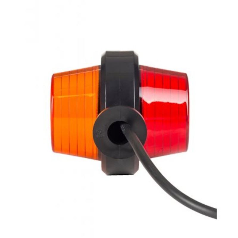 107mm armrest lamp, NEON LED, yellow-red LD 2627 Horpol