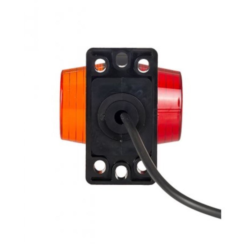 107mm armrest lamp, NEON LED, yellow-red LD 2627 Horpol