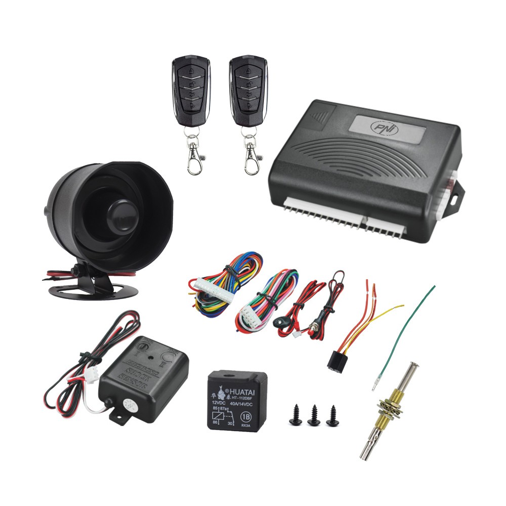 CAR ALARM WITH 2 REMOTE CONTROLS AND CENTRAL LOCKING MODE (NO ACTUATORS) (includes green stamp tax) Manufacturer code: PNI-OV288