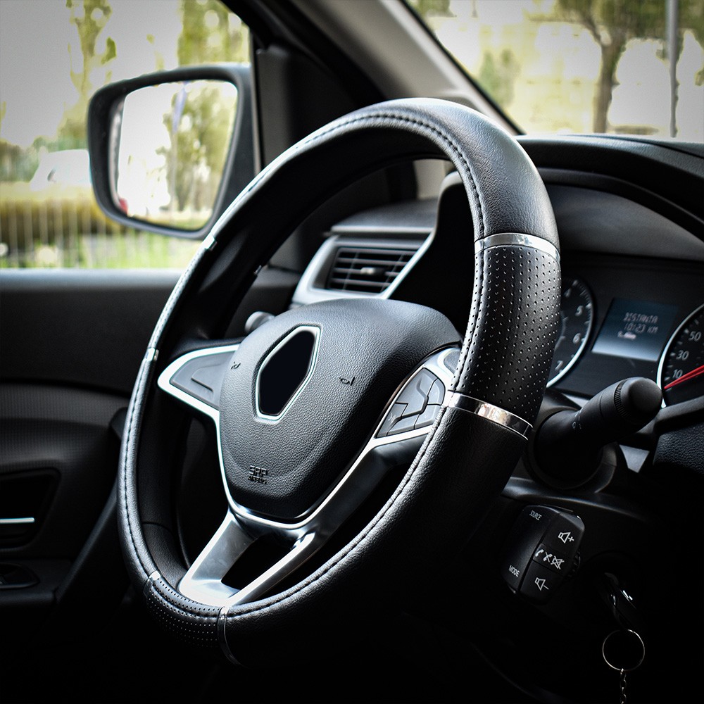 WHEEL COVER LUX BLACK 37x39  cm  -COD. 07835