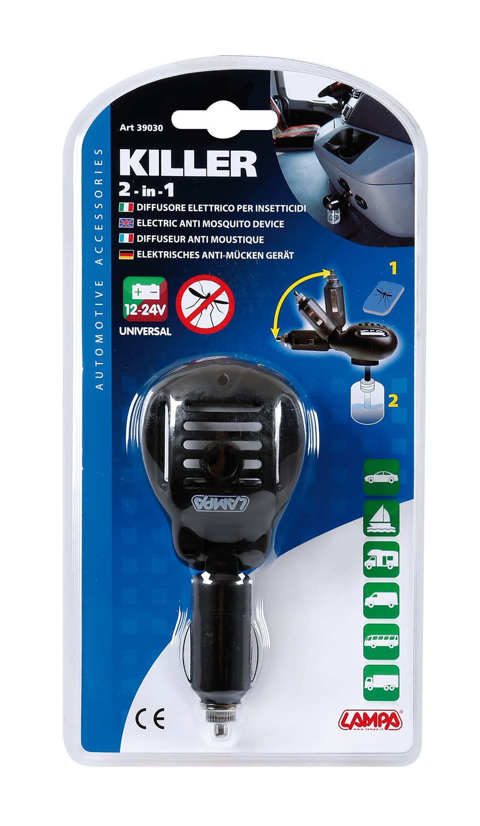 Art. 39030  Electric anti mosquito device, 12/24V